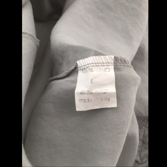 Tempo Paris 100% Linen Small Gray Summer Dress - Picture 10 of 10